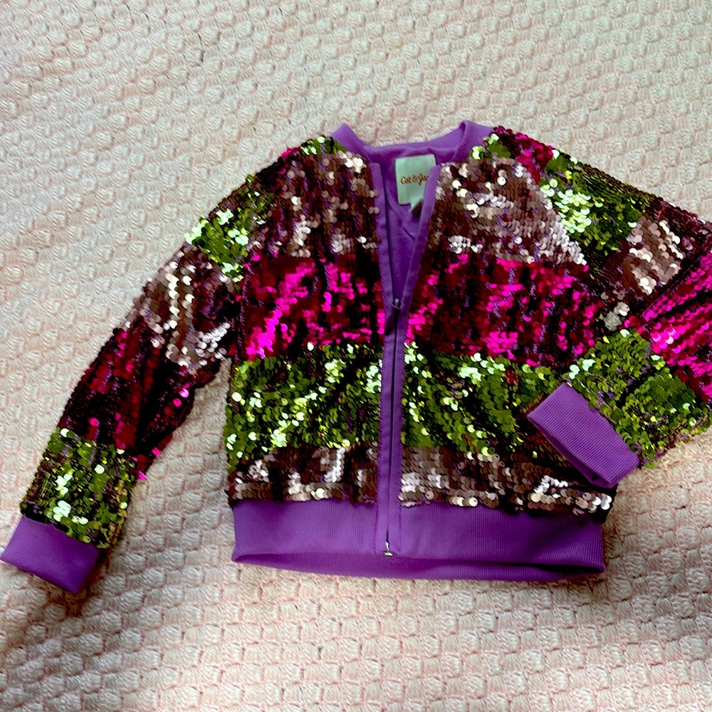 Sequin Jacket pink and purple
